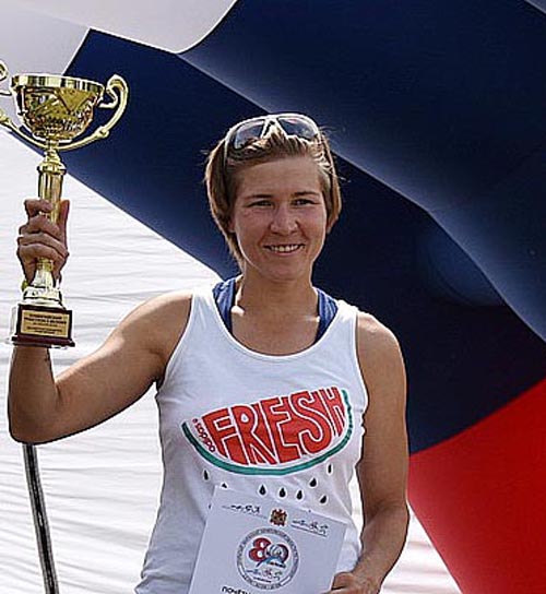 Ольга Вострухова, чемпионка по триатлону в г. Белово