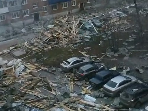 Ураган в Белово: фото 19.11.2023